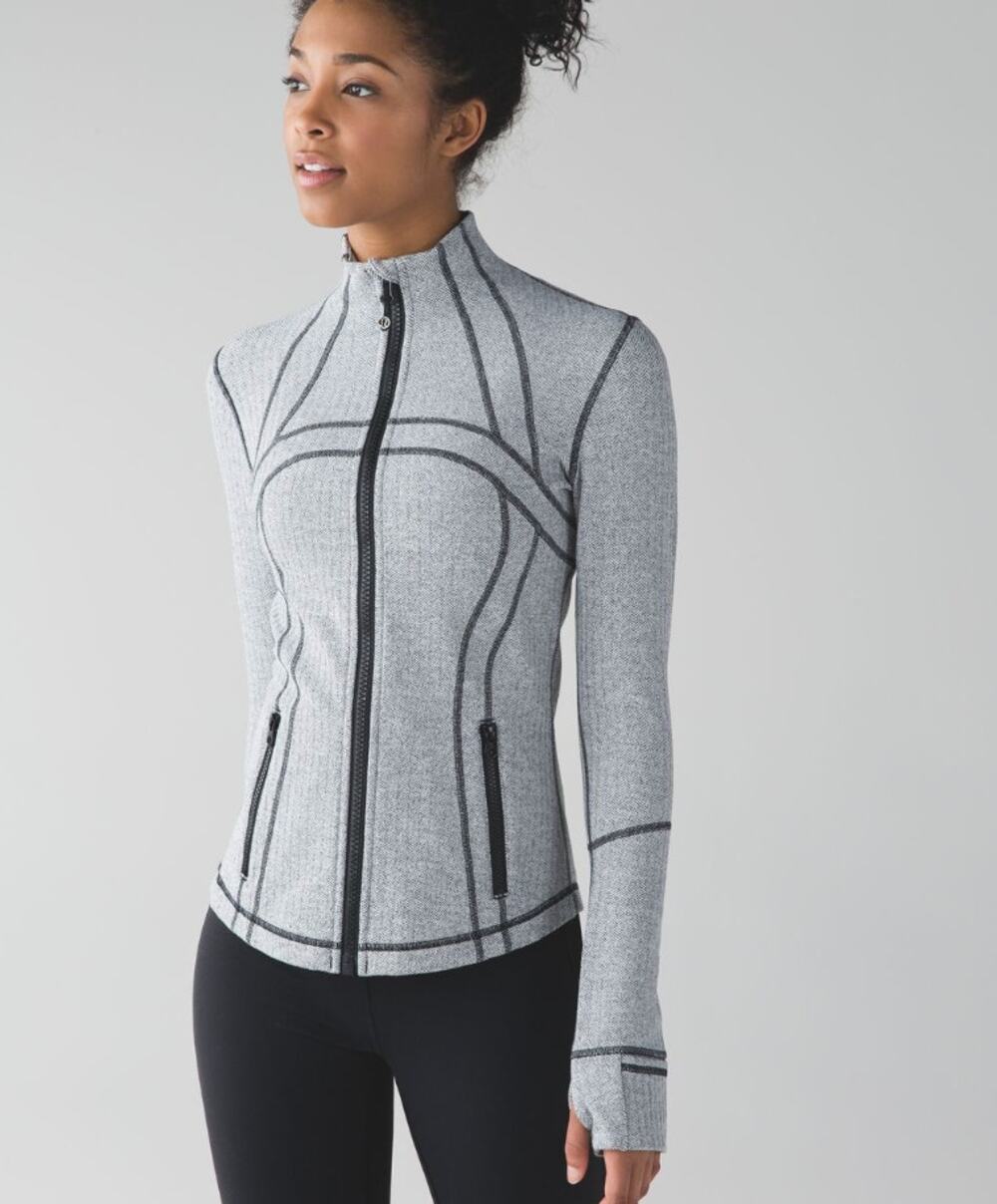 LULULEMON Define Jacket Heathered Herringbone Black White 4